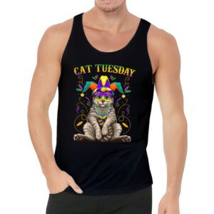 Cat Tuesday Mardi Gras Tank Top 3 4