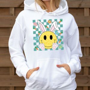 Cute Bunny Rabbit Face Groovy Glasses Girl Happy Easter Day Hoodie 3 2