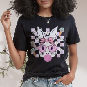 Cute Bunny Rabbit Face Groovy Glasses Girl Happy Easter Day T Shirt 1 2