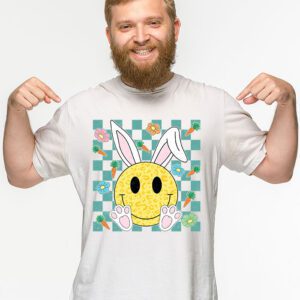 Cute Bunny Rabbit Face Groovy Glasses Girl Happy Easter Day T Shirt 2 3