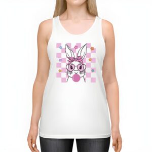 Cute Bunny Rabbit Face Groovy Glasses Girl Happy Easter Day Tank Top 2