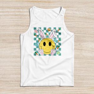 Cute Bunny Rabbit Face Groovy Glasses Girl Happy Easter Day Tank Top