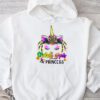 Cute Mardi Gras Princess Shirt Kids Toddler Girl Outfit Hoodie
