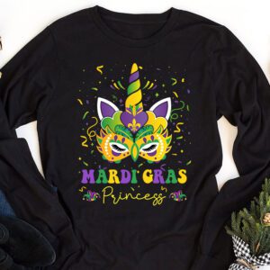 Cute Mardi Gras Princess Shirt Kids Toddler Girl Outfit Longsleeve Tee 1 2