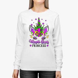 Cute Mardi Gras Princess Shirt Kids Toddler Girl Outfit Longsleeve Tee 2 4