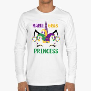 Cute Mardi Gras Princess Shirt Kids Toddler Girl Outfit Longsleeve Tee 3