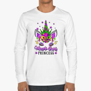 Cute Mardi Gras Princess Shirt Kids Toddler Girl Outfit Longsleeve Tee 3 4