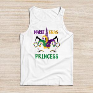 Cute Mardi Gras Princess Shirt Kids Toddler Girl Outfit Tank Top