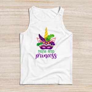 Cute Mardi Gras Princess Shirt Kids Toddler Girl Outfit Tank Top