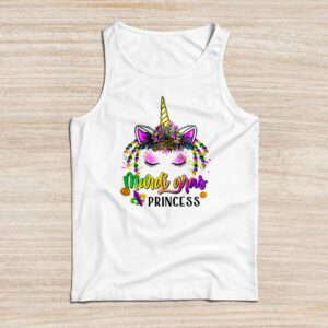 Cute Mardi Gras Princess Shirt Kids Toddler Girl Outfit Tank Top