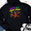 Dabbing Crawfish Costume Kids Toddler Boys Men Mardi Gras Hoodie