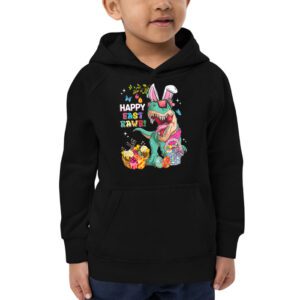 Easter Day Dinosaur Funny Happy Eastrawr T Rex Easter Hoodie 2 3