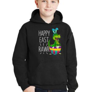 Easter Day Dinosaur Funny Happy Eastrawr T Rex Easter Hoodie 3 1