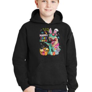 Easter Day Dinosaur Funny Happy Eastrawr T Rex Easter Hoodie 3 3