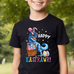 Easter Day Dinosaur Funny Happy Eastrawr T Rex Easter T Shirt 2 2