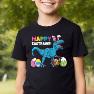 Easter Day Dinosaur Funny Happy Eastrawr T Rex Easter T Shirt 2
