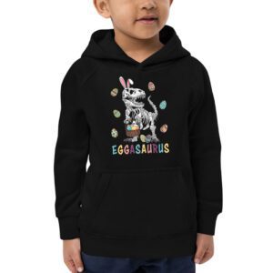 Eggasaurus Easter Stegosaurus Dinosaur Boys Kids Toddler Hoodie 2 4