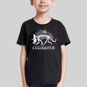 Eggasaurus Easter Stegosaurus Dinosaur Boys Kids Toddler T Shirt 1 1
