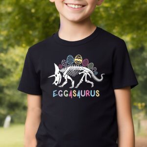 Eggasaurus Easter Stegosaurus Dinosaur Boys Kids Toddler T Shirt 2 1