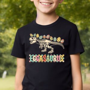 Eggasaurus Easter Stegosaurus Dinosaur Boys Kids Toddler T Shirt 2