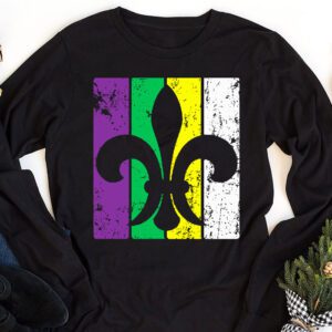 Fleur DeLis Mardi Gras Symbol Louisiana Carnival New Orlean Longsleeve Tee 1 1