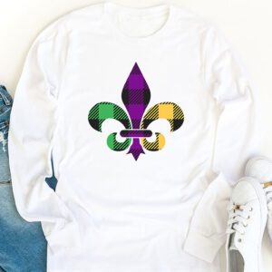 Fleur DeLis Mardi Gras Symbol Louisiana Carnival New Orlean Longsleeve Tee 1 2