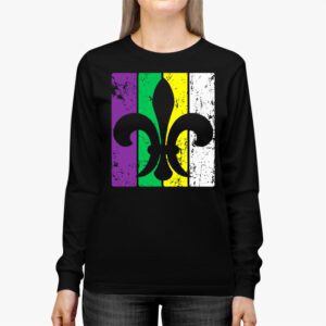 Fleur DeLis Mardi Gras Symbol Louisiana Carnival New Orlean Longsleeve Tee 2 1