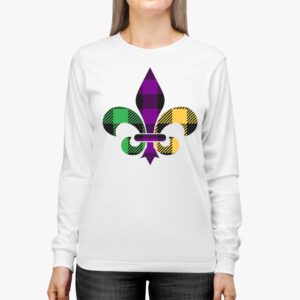 Fleur DeLis Mardi Gras Symbol Louisiana Carnival New Orlean Longsleeve Tee 2 2