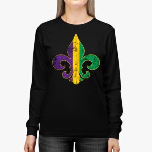 Fleur DeLis Mardi Gras Symbol Louisiana Carnival New Orlean Longsleeve Tee 2 3