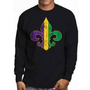 Fleur DeLis Mardi Gras Symbol Louisiana Carnival New Orlean Longsleeve Tee 3 3