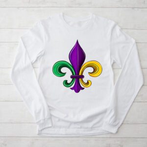 Fleur DeLis Mardi Gras Symbol Louisiana Carnival New Orlean Longsleeve Tee