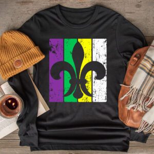 Fleur DeLis Mardi Gras Symbol Louisiana Carnival New Orlean Longsleeve Tee