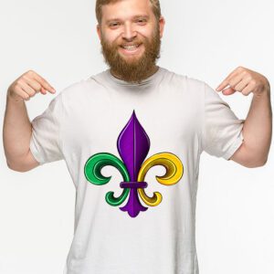 Fleur DeLis Mardi Gras Symbol Louisiana Carnival New Orlean T Shirt 2