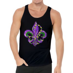 Fleur DeLis Mardi Gras Symbol Louisiana Carnival New Orlean Tank Top 3 4