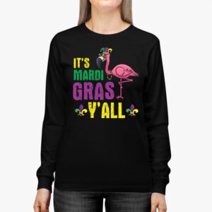 Funny Carnival Party Gift Idea Flamingo Mardi Gras Longsleeve Tee 2 3