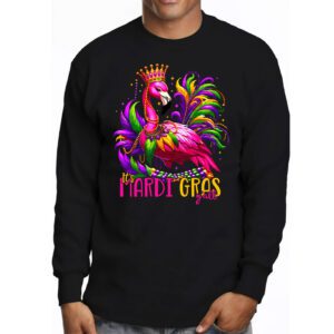 Funny Carnival Party Gift Idea Flamingo Mardi Gras Longsleeve Tee 3 2