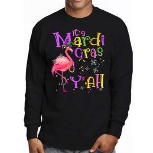 Funny Carnival Party Gift Idea Flamingo Mardi Gras Longsleeve Tee 3 5