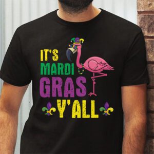 Funny Carnival Party Gift Idea Flamingo Mardi Gras T Shirt 2 3