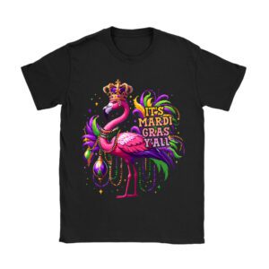 Funny Carnival Party Gift Idea Flamingo Mardi Gras T-Shirt