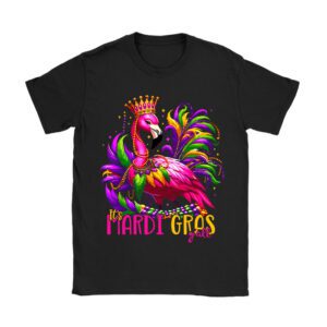 Funny Carnival Party Gift Idea Flamingo Mardi Gras T-Shirt