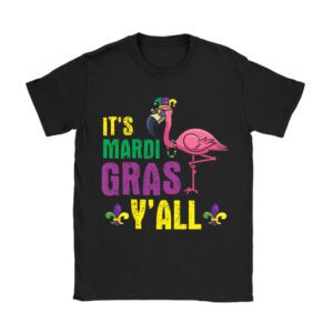 Funny Carnival Party Gift Idea Flamingo Mardi Gras T-Shirt