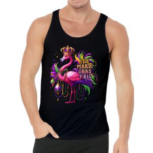 Funny Carnival Party Gift Idea Flamingo Mardi Gras Tank Top 3