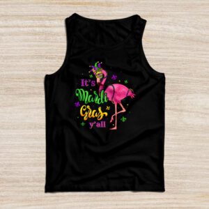 Funny Carnival Party Gift Idea Flamingo Mardi Gras Tank Top