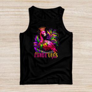 Funny Carnival Party Gift Idea Flamingo Mardi Gras Tank Top