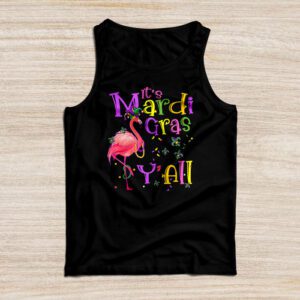 Funny Carnival Party Gift Idea Flamingo Mardi Gras Tank Top