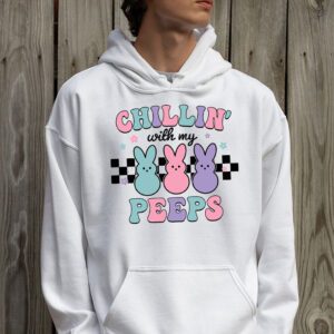 Funny Chillin With My Peeps Easter Bunny Hangin With Peeps Hoodie 2 1