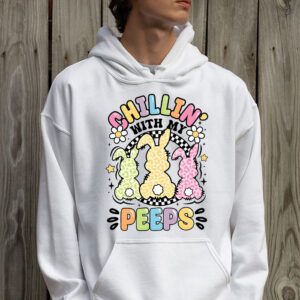 Funny Chillin With My Peeps Easter Bunny Hangin With Peeps Hoodie 2 2