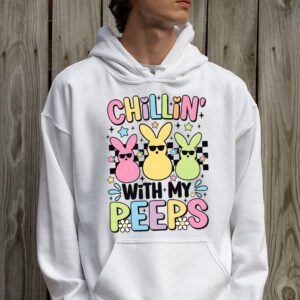 Funny Chillin With My Peeps Easter Bunny Hangin With Peeps Hoodie 2 4