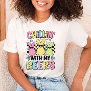 Funny Chillin With My Peeps Easter Bunny Hangin With Peeps T Shirt 1 4