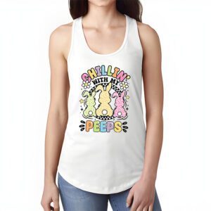 Funny Chillin With My Peeps Easter Bunny Hangin With Peeps Tank Top 1 2